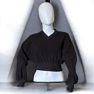 CROPPED CORD SWEATER